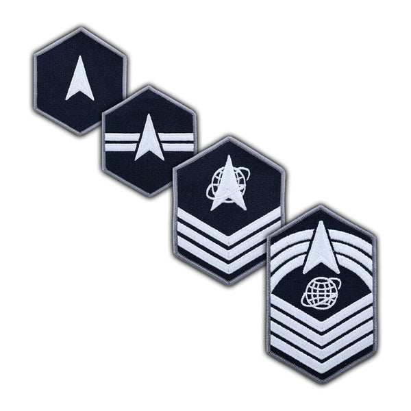 USAMM - Space Force Chevron Embroidered Enlisted Rank - Small Size