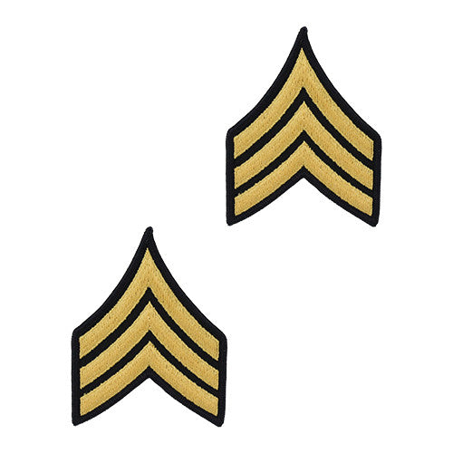 U.S. Army E7 Sergeant First Class Gold on Blue Sew-On - Small/Female