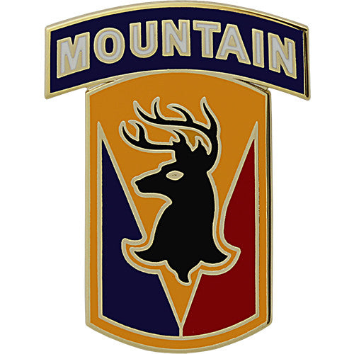 86th Infantry Brigade Combat Team With Mountain Tab Combat Service  Identification Badge