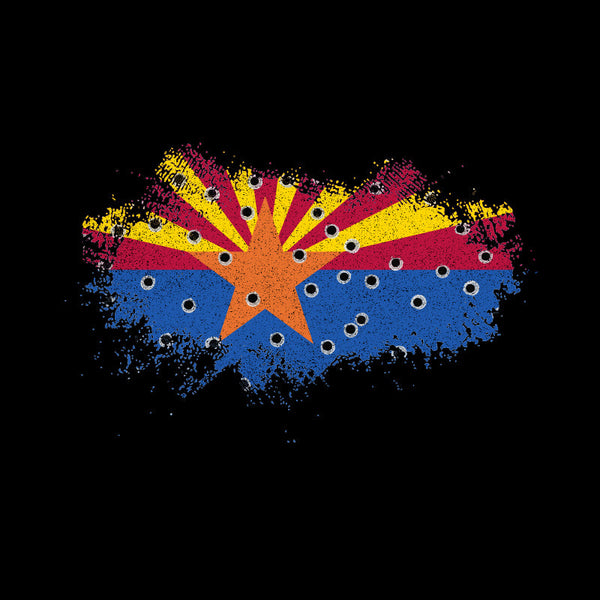 Bullet Hole Arizona T-Shirt | USAMM Flag Ripped