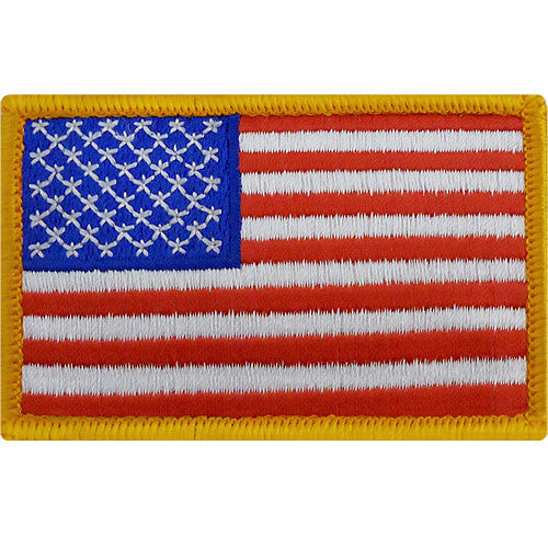 Full Color Reverse Us Flag, Velcro, U.s. Flag Patch
