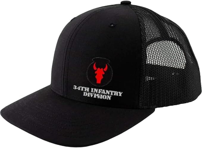 34th Infantry Division Snapback Trucker Cap - Multicam Hats and Caps Hat.0664