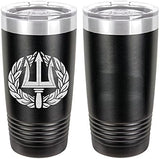 Navy Command Ashore Project Manage Badge Laser Engraved 20oz Tumbler