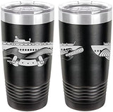 Navy Submarine Combat Patrol Badge Laser Engraved 20oz Tumbler