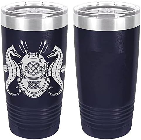 Navy Diver Master Badge Laser Engraved 20oz Tumbler