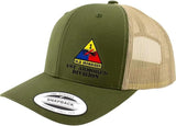 1st Armored Division Snapback Trucker Cap - Multicam Hats and Caps Hat.0696