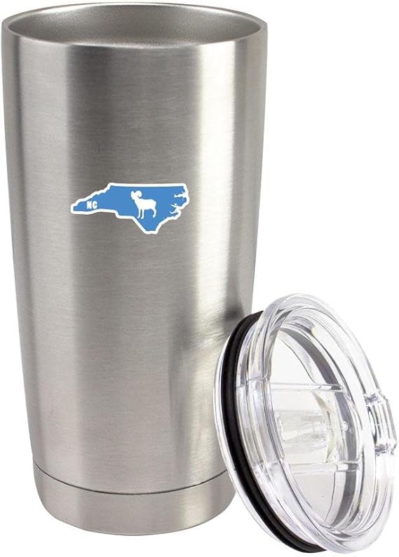 Original I Ram North Carolina 20 oz Vacuum Sealed 18/8 Stainless Steel Tumbler