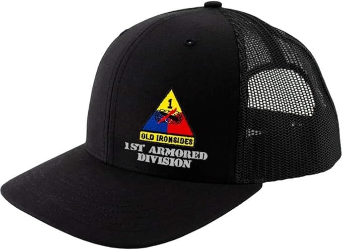 1st Armored Division Snapback Trucker Cap - Multicam Hats and Caps Hat.0677