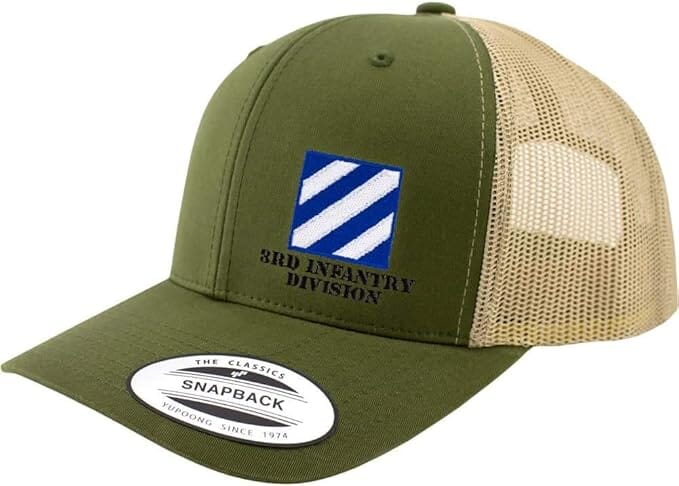 3rd Infantry Division Snapback Trucker Cap - Multicam Hats and Caps Hat.0691