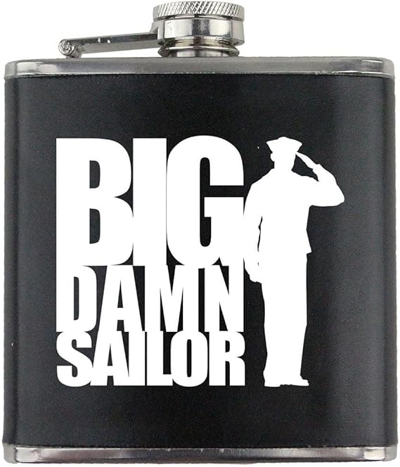 Big Damn Sailor Veteran Leather Wrapped 6oz. Flask