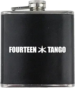 Army Launching Operator MOS 14T Veteran Leather Wrapped 6oz. Flask