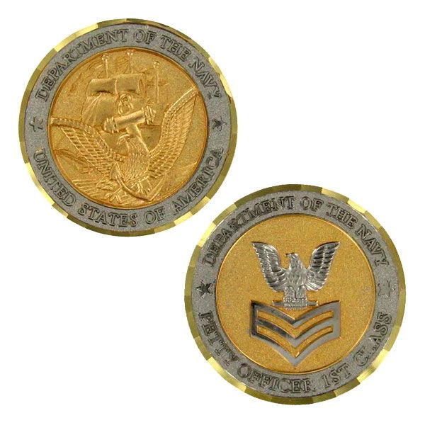 Navy Petty Officer 1/C (E6) W/Case WCI Coin Challenge Coins 