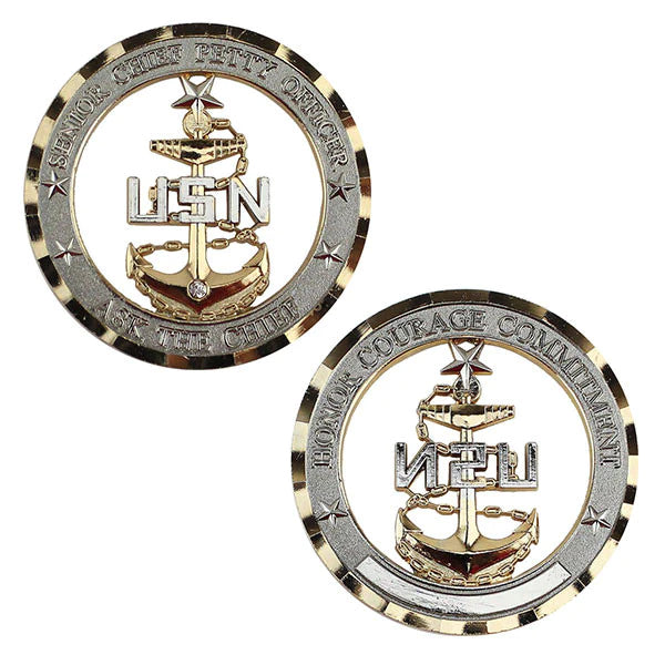 1-3/4" E-8 W/Sleeve Coin Challenge Coins 