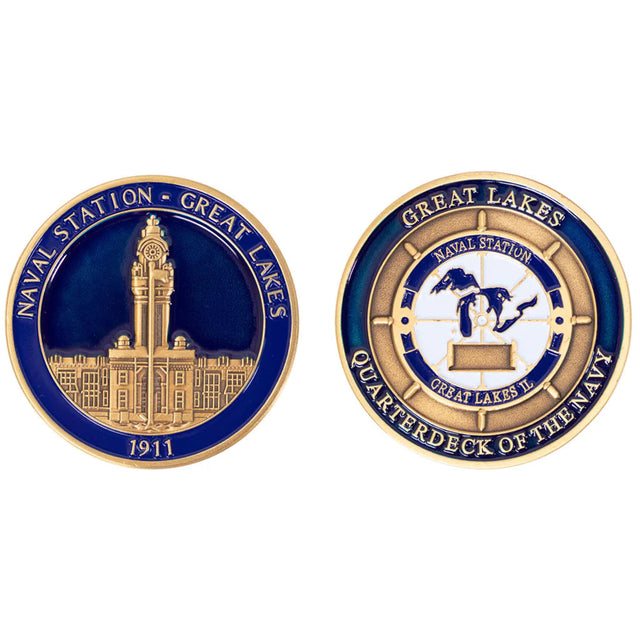 US Navy Great Lakes Coin Challenge Coins 