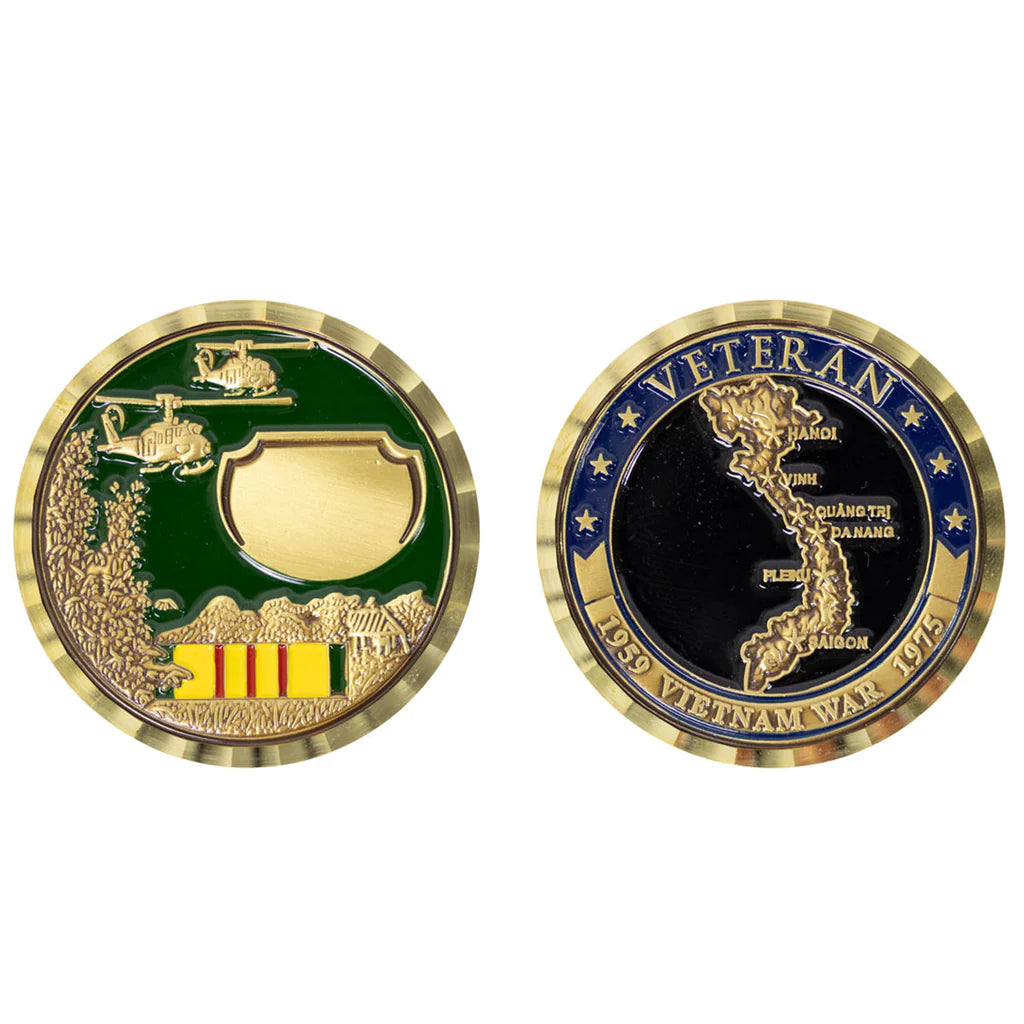 2 Inch Vietnam Veteran Coin Challenge Coins 