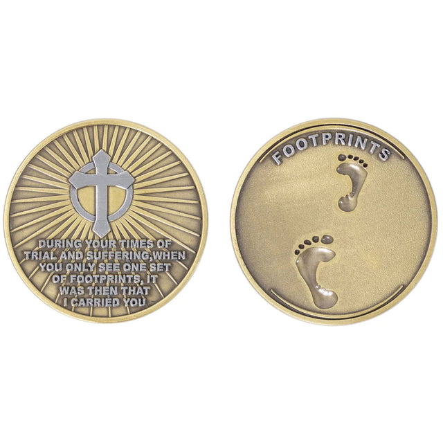 2 Inch Footprints In The Sand Coin Challenge Coins 