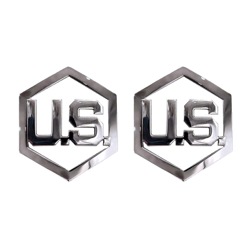 Space Force U.S. Letters Mirror Finish Collar Device Enlisted Coat, Collar & Cap Insignia 86024