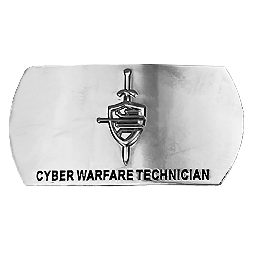 Navy Dress Belt Buckle - Cyber Warfare Technician Dress Uniform Accessories 