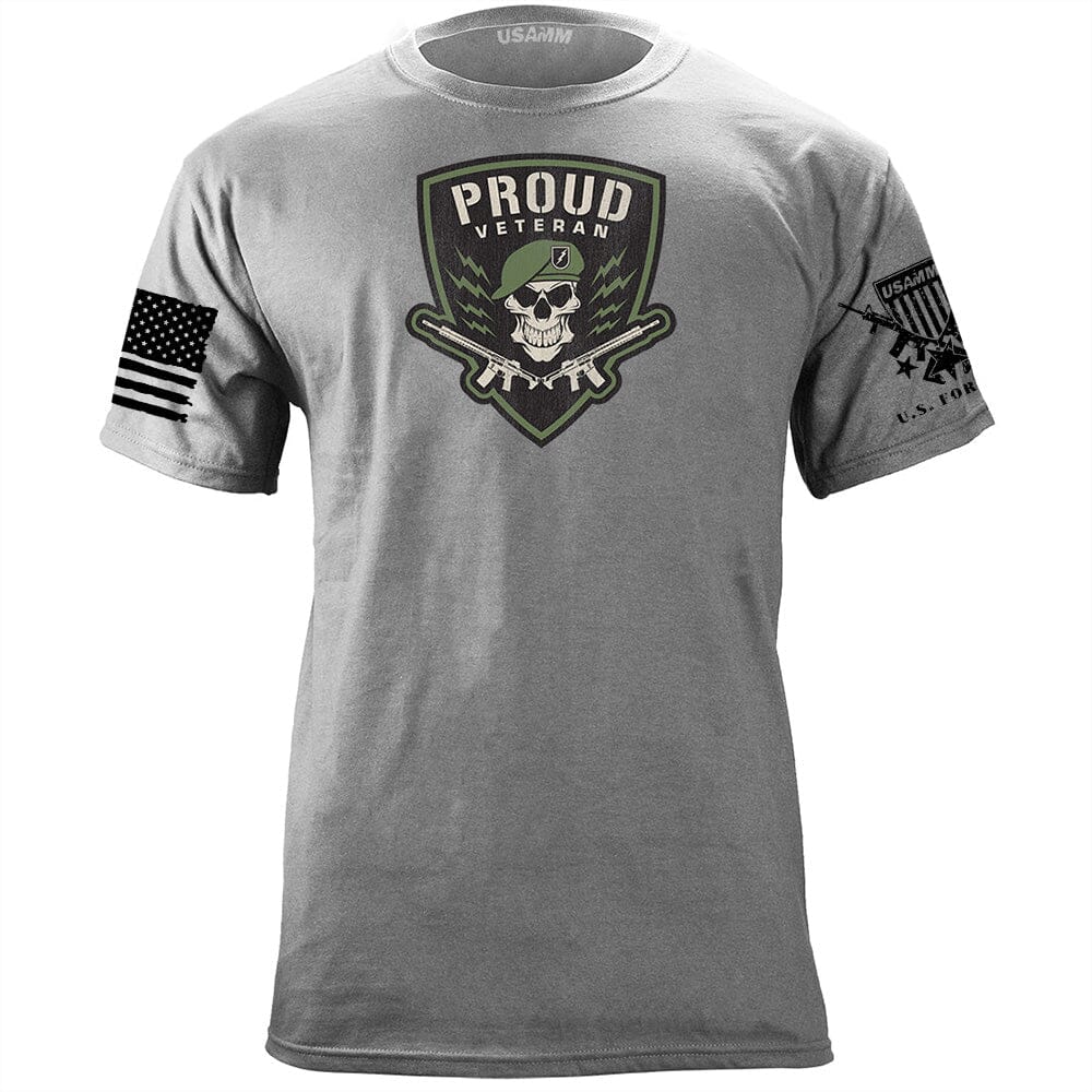 Proud Veteran Graphic T-shirt Shirts 56.416.hgrey