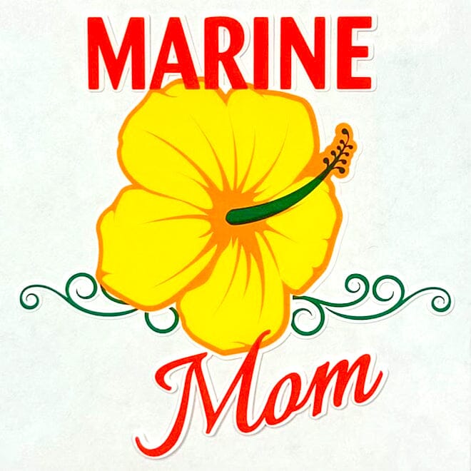 Marine Mom Clear Decal Stickers and Decals 