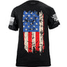 Distressed Vertical US Flag T-Shirt Shirts YFS.3.006.1.BKT.1