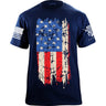 Distressed Vertical US Flag T-Shirt Shirts 