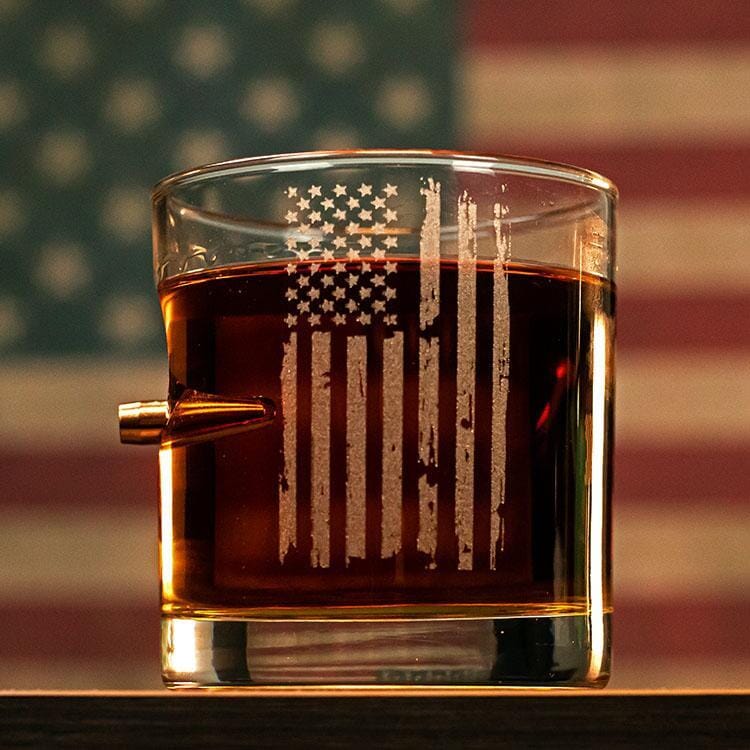 Patriotic Rocks Glass - 11oz Handmade Glass 