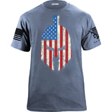 Spartan Distressed US Flag T-shirt Shirts YFS.3.004.1.STBT.1