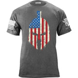 Spartan Distressed US Flag T-shirt Shirts YFS.3.004.1.HGT.1