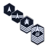 Space Force Embroidered Chevron Enlisted Rank - Large Size Rank 