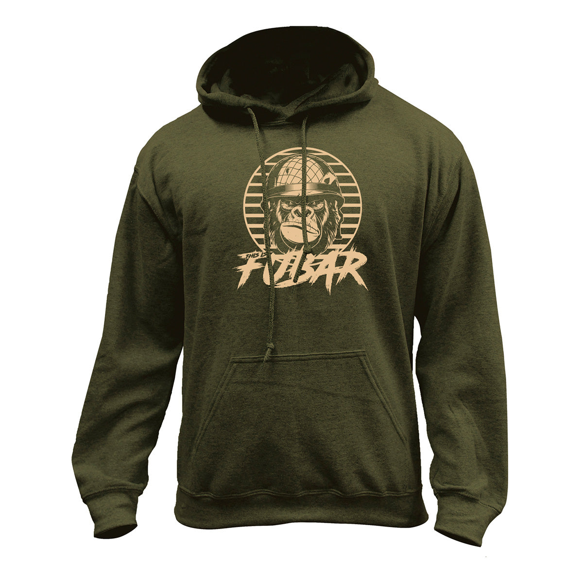 80's Gorilla This Is FUBAR Pullover Hoodie Hoodie 37.836.MG.TN