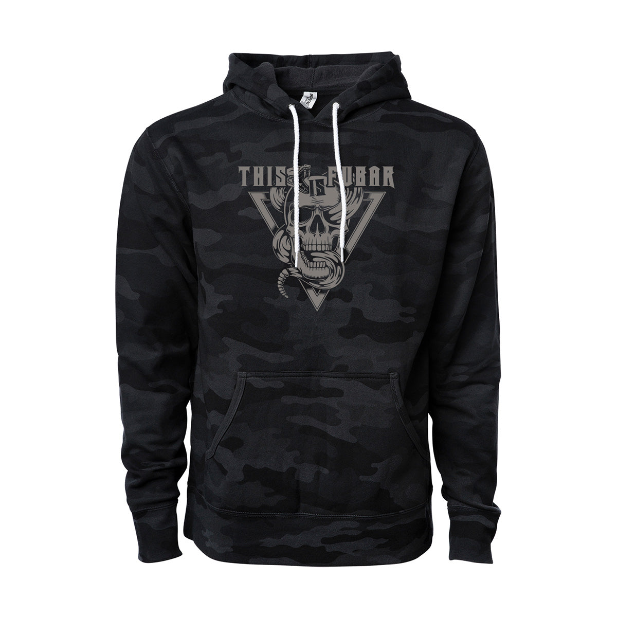 Snake and Skull FUBAR Pullover Hoodie Hoodie 37.841.BC.GY