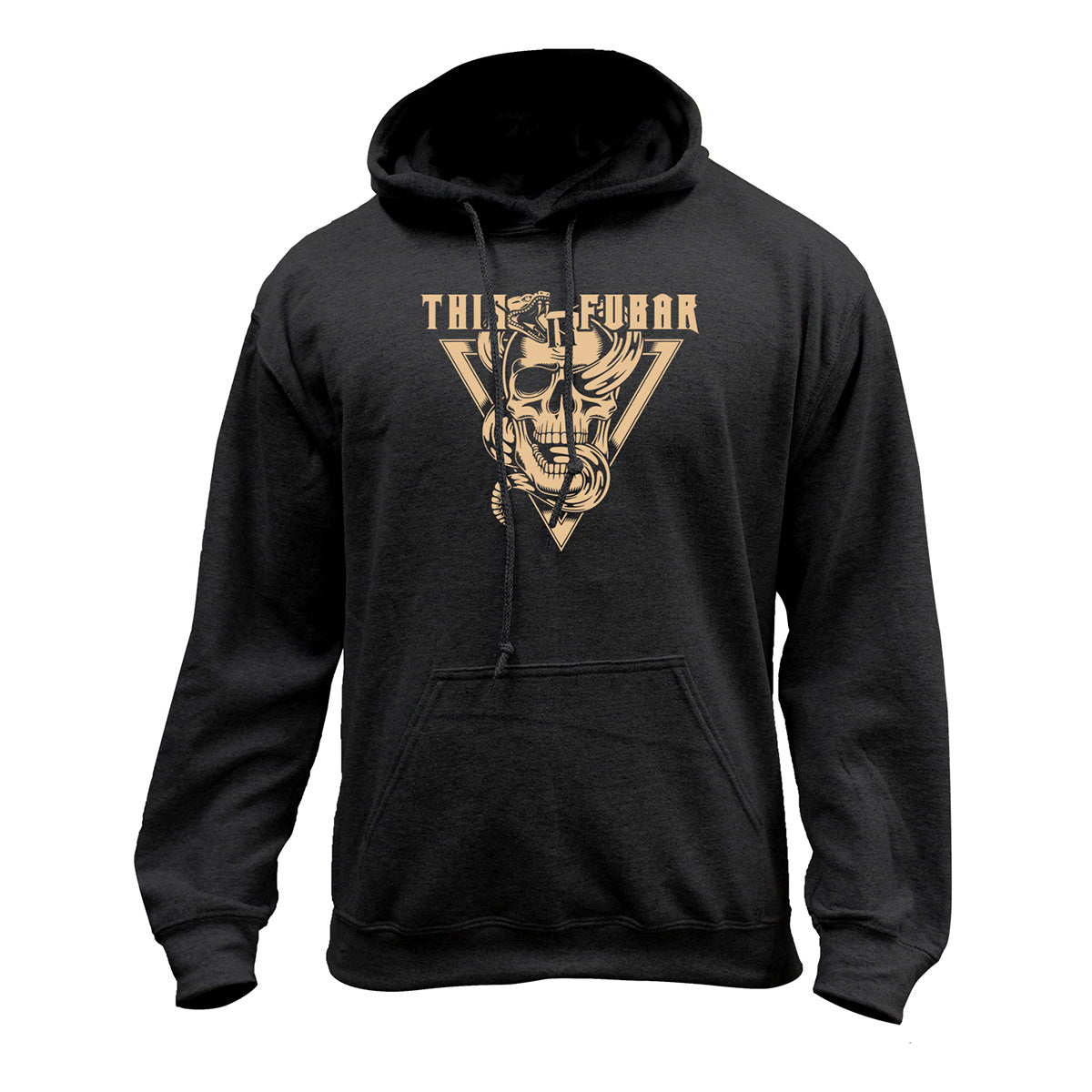 Snake and Skull FUBAR Pullover Hoodie Hoodie 37.841.BK.TN