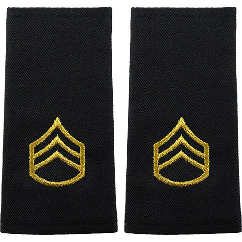 Army Epaulets - Enlisted and Officer - Large Size Rank 6535 SSG-EL