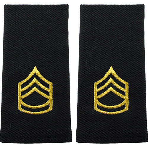 Army Epaulets - Enlisted and Officer - Large Size Rank 6536 SFC-EL