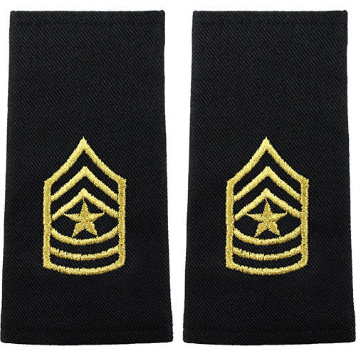 Army Epaulets - Enlisted and Officer - Large Size Rank 6539 SGM-EL