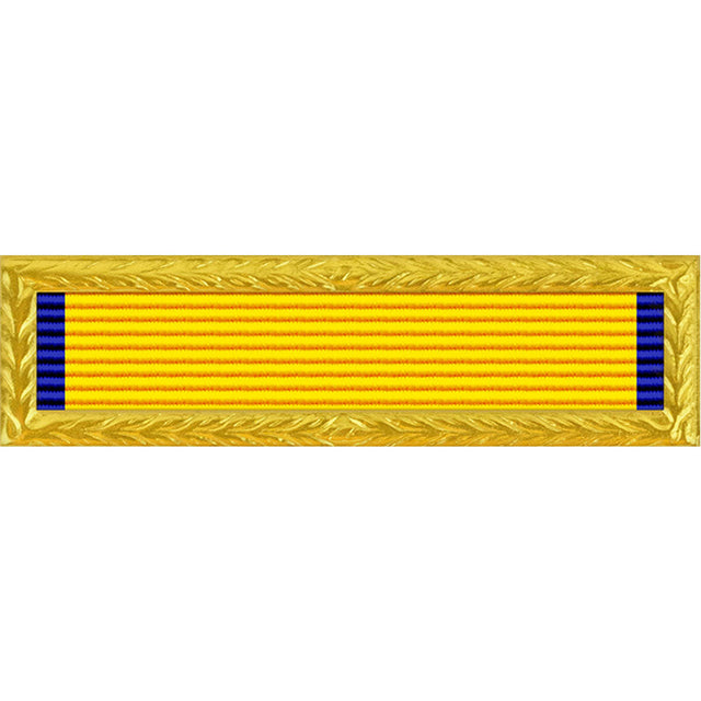 New Jersey National Guard Governor's Unit Award Ribbon with Gold USAF Frame Ribbons 