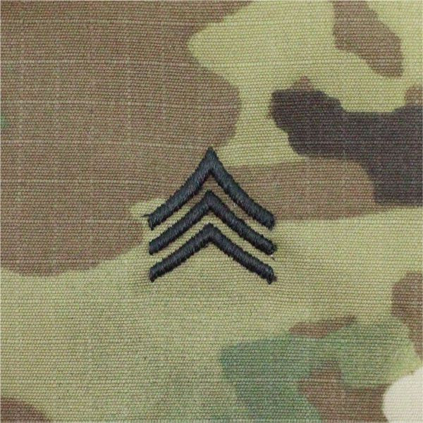 Army OCP Sew-On Patrol Cap Rank - Officer and Enlisted Rank 80111