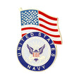 United States Flag With Navy Emblem Lapel Pin Pins 