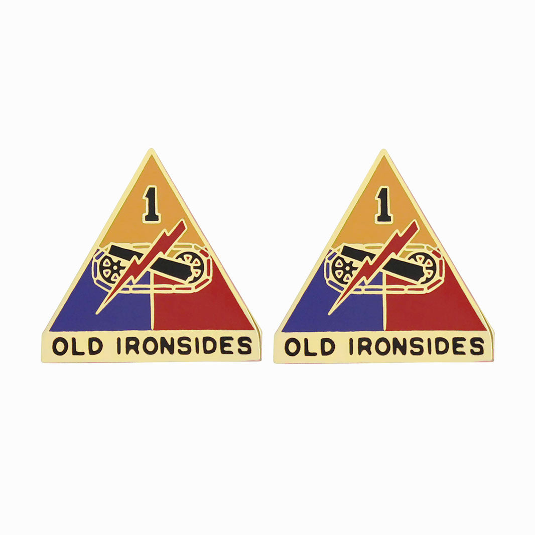 1st Armored Division Unit Crest (Old Ironsides) Army Unit Crests 