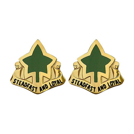 4th Infantry Division Unit Crest (Steadfast and Loyal) Army Unit Crests 