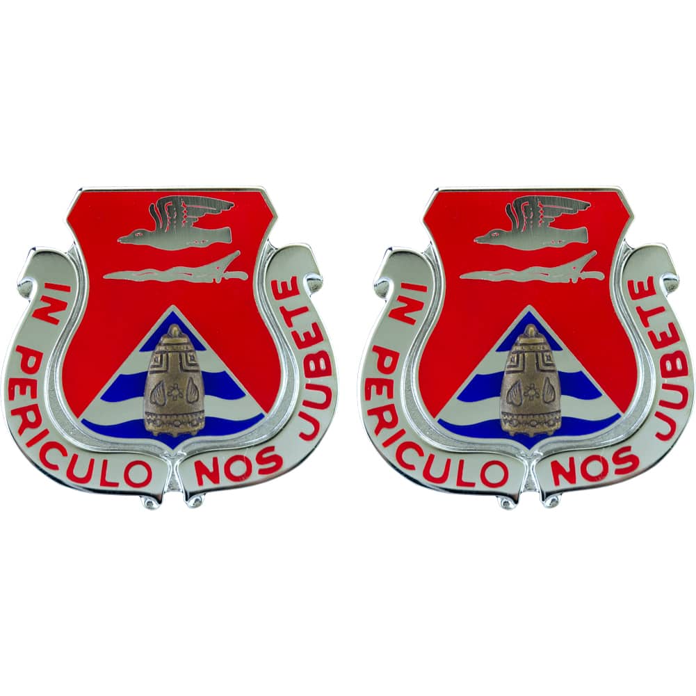 31st Field Artillery Regiment Unit Crest (In Periculo Nos Jubete) Army Unit Crests 