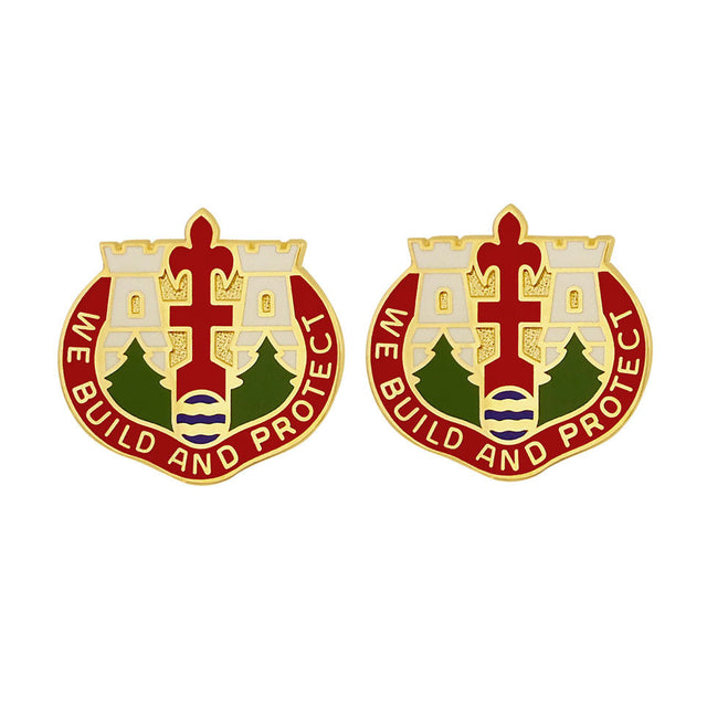 Engineer Brigade, 38th Infantry Division Unit Crest (We Build and Protect) Army Unit Crests 