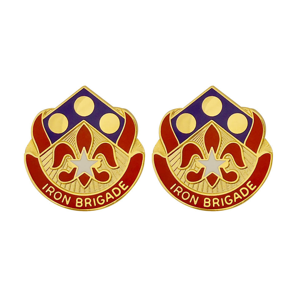 157th Maneuver Enhancement Brigade Unit Crest (Iron Brigade) Army Unit Crests 