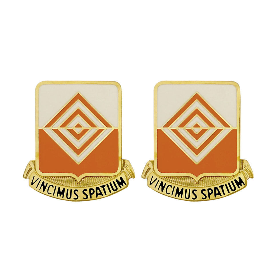 57th Signal Battalion Unit Crest (Vincimus Spatium) Army Unit Crests 