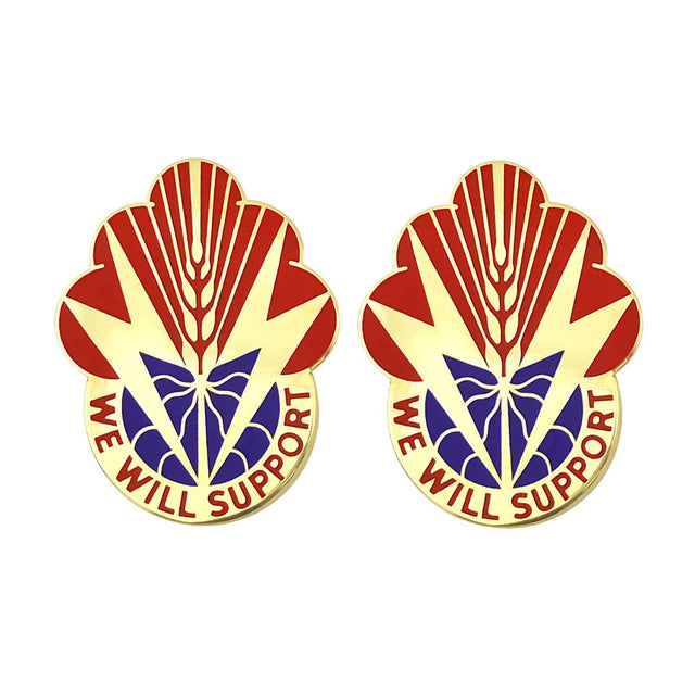 100th Support Battalion Unit Crest (We Will Support) Army Unit Crests 