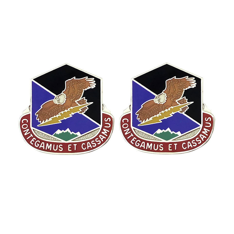 100th Missile Defense Brigade Unit Crest (Contegamus Et Cassamus) Army Unit Crests 