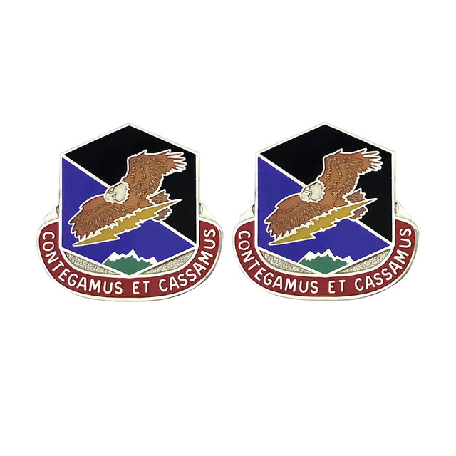 100th Missile Defense Brigade Unit Crest (Contegamus Et Cassamus) Army Unit Crests 