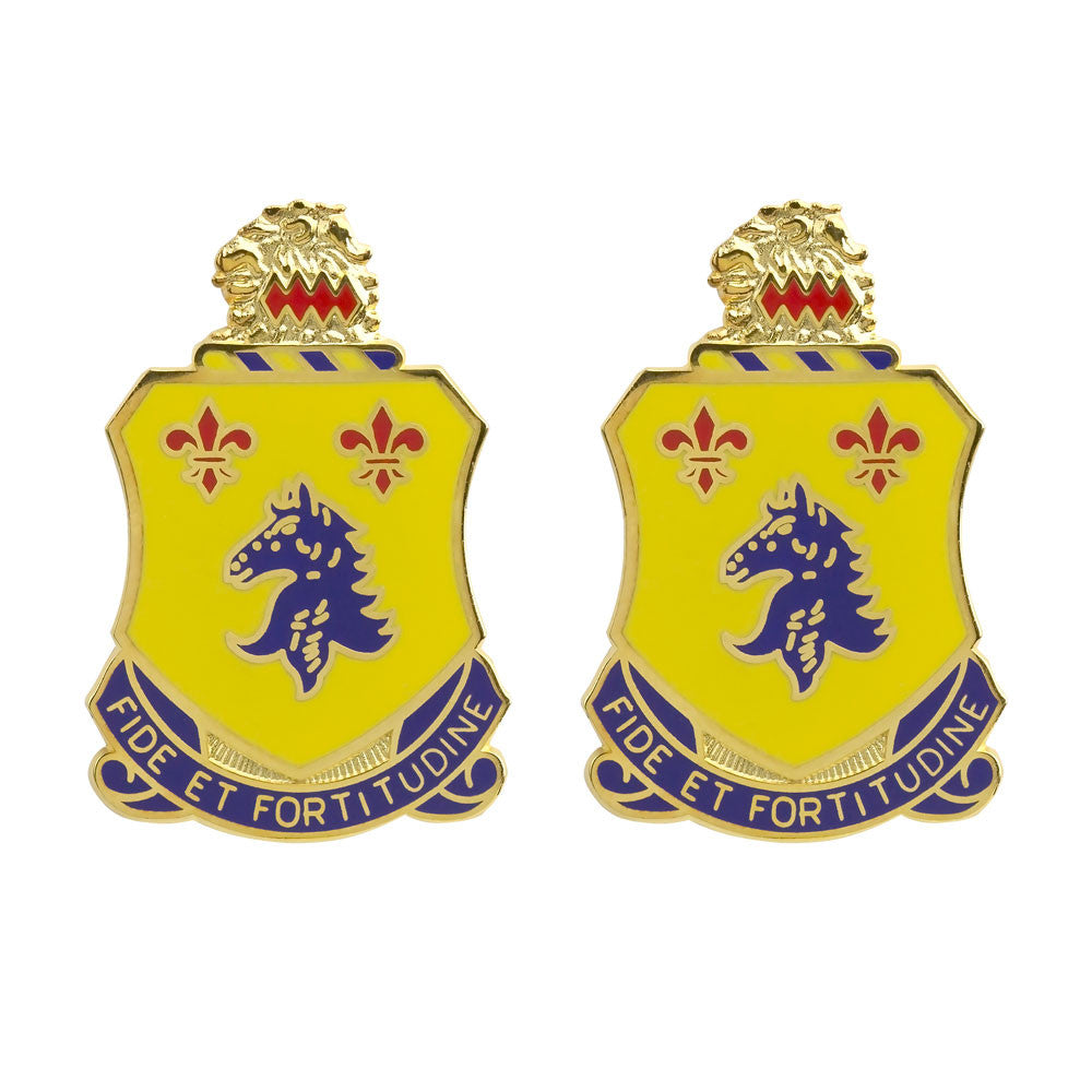 102nd Armor Regiment Unit Crest (Fide Et Fortitudine) Army Unit Crests 