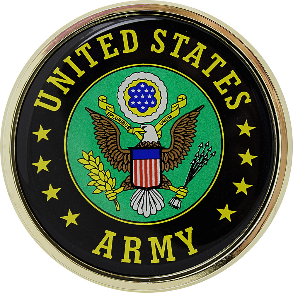 U.S. Army Crest Chrome Auto Emblem Stickers and Decals 83508